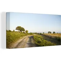 MuchoWow Weg naar de zee toe Canvas 160x80 cm - Foto print op Canvas schilderij (Wanddecoratie woonkamer / slaapkamer)