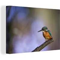 MuchoWow IJsvogel Canvas 60x40 cm - Foto print op Canvas schilderij (Wanddecoratie woonkamer / slaapkamer)