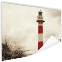 MuchoWow Vuurtoren sepia Poster 120x80 cm - Foto print op Poster (wanddecoratie)