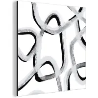MuchoWow Wanddecoratie Metaal - Aluminium Schilderij Industrieel - Lijn - Minimalisme - Design - 20x20 cm - Dibond - Foto op aluminium - Industriële muurdecoratie - Voor de woonkamer/slaapkamer