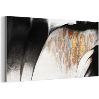 MuchoWow Wanddecoratie Metaal - Aluminium Schilderij Industrieel - Goud - Abstract - Design - 80x40 cm - Dibond - Foto op aluminium - Industriële muurdecoratie - Voor de woonkamer/slaapkamer