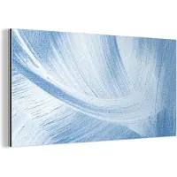 MuchoWow Wanddecoratie Metaal - Aluminium Schilderij Industrieel - Acrylverf - Blauw - Design - 80x40 cm - Dibond - Foto op aluminium - Industriële muurdecoratie - Voor de woonkamer/slaapkamer