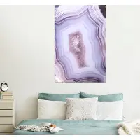 MuchoWow Wanddecoratie Metaal - Aluminium Schilderij Industrieel - Abstract - Geode - Roze - Edelsteen - 100x150 cm - Dibond - Foto op aluminium - Industriële muurdecoratie - Voor de woonkamer/slaapkamer