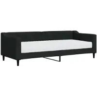 vidaXL Slaapbank met matras 80x200 cm stof zwart