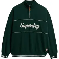 Superdry Sweatshirt 'Country Club' donkergroen / wit