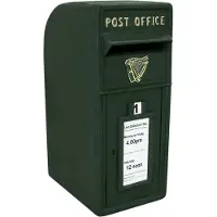 MonsterShop Groene brievenbus - Ierland - 24x37x57 cm