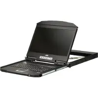 Aten 1U Ultra Korte Diepte Enkelvoudige Rail Breedbeeld LCD-console (USB / HDMI)