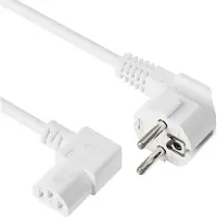 Allteq Voedingskabel C13 haaks - Schuko Male naar C13 - Tot 250 V/6 A