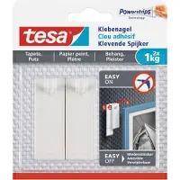 TESA Klevende spijker behang en pleisterwerk 1kg wit 2 stuks