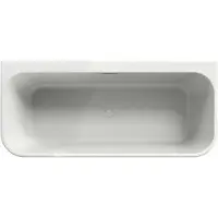 Xenz Taylor half vrijstaand bad acryl 180x80x60cm wit mat met badvulcombinatie wit mat