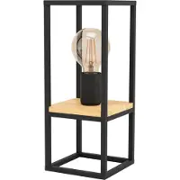 Eglo Tafellamp Libertad zwart met hout