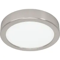 Eglo Led plafonnière Fueva 6 rond - rvs - Ø 16,6cm