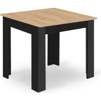 Leobert Tafel - - Onbekend - Massief eikenhout, zwarte poten - 80 x 80 x 75 cm