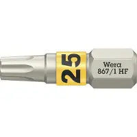 Wera Bit 867 TORX HF 1/4 Zoll TX 25 L.25mm m.Farbleitsystem