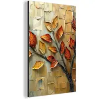MuchoWow Aluminium schilderij 80x120 cm - Wanddecoratie metaal - Boom - Abstract - Natuur - Kunst - Metalen muurdecoratie woonkamer - Decoratie industrieel - Foto op dibond - Industriële accessoires slaapkamer