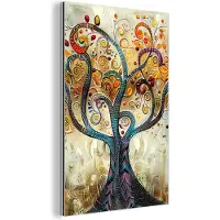 MuchoWow Aluminium schilderij 100x150 cm - Wanddecoratie metaal - Boom - Kunst - Modern - Natuur - Metalen muurdecoratie woonkamer - Decoratie industrieel - Foto op dibond - Industriële accessoires slaapkamer