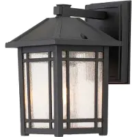 QUOIZEL LED Wand Buitenlamp Cedar Point | 1X E27 Max 60W | IP44 | Dimbaar | Black