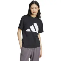 Adidas Functioneel shirt 'ESSENTIALS BIG LOGO COTTON' zwart / wit