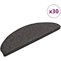 vidaXL Trapmatten zelfklevend Sisal-Look 30 st 65x21x4 cm antraciet