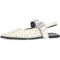 Sacha Ballerina met riempjes zwart / zilver / wit