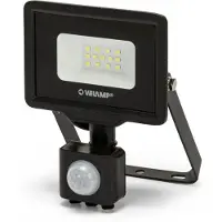 Velamp PADLIGHT5 - LED spotlight 10W IP44 met bewegingssensor - zwart 6500K