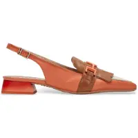 Hispanitas Hispanitasvoor vrouwen. CHV253817 Dali koraal leren schoenen (36), Leer, 1 tot 3 cm, 3 tot 5 cm, Geen, Gesp, Casual, Oranje