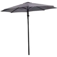 Lesli Living Push-up parasol Libra grijs Ø3mtr