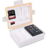 PATONA Bewaarbox voor camera accu's en geheugenkaarten - voor o.a. Canon LP-E8, Nikon EN-EL14 en Panasonic DMW-BLC12