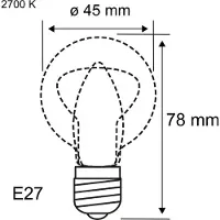 Paulmann LED Fil 2er Tropfen 470 lumen E27 2700K matt 5W 230V