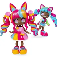 Bandai - Animakii Lolly & Bubblegum - Aanpasbare Poppenset - 1 Pop, 4 Gezichten, 2 Kapsels, 2 Outfits, 2 Paren Schoenen - Creatief Speelgoed 5+ Jaar - HEA26351