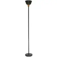 Meet by Paperflow Jefferson vloerlamp zwart, metaal/hout, H 1800 mm, E27