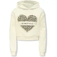 Kids Only GIRLS Sweatshirt 'KOGCooper' taupe / zwart / offwhite