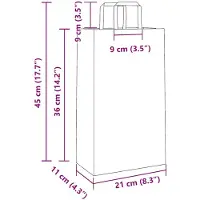 vidaXL Papieren zakken 250 st met hengsels 21x11x36 cm geel