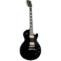 Gibson Les Paul Studio Ebony Gold Hardware - Single-cut elektrische gitaar