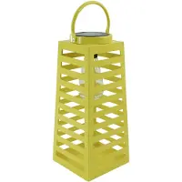 House Vitamin Lamp- lantern solar metal yellow 14x32,5cm