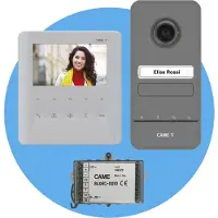 CAME - Video-intercomset voor ééngezinswoningen - 3 Delig: Video intercom PLX in Huis, LHS V/01 Buitenpost & Spanningsomvormer - Deurbel & Parlofoon - Met slechthorendefunctie - Wit