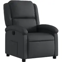 vidaXL Relaxfauteuil Zwart Echt Leer