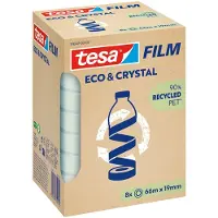 TESA plakband transparant, 19mm x 66m, 8 rollen, eco-vriendelijk
