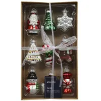 Décoris Kerstfiguur kerst ornament | | Set van 9 (Glas)