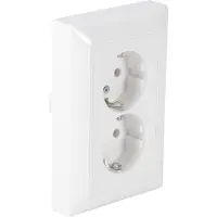 Master Lock Busch Balance Jaeger Contactdoos | Inbouw | 2-voudig | Randaarde | Polarwit - 66.054.50