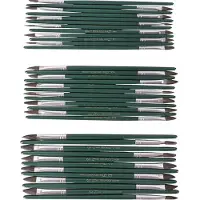 Copenhagen Pro Autolakpenselen Set | Maat 1-2-3 | Pony haar | FSC groen gelakte houten steel | 36 delig - 23.149.61