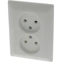 JUNG AS500 Contactdoos | Inbouw | 2-voudig | Polarwit - 66.003.49
