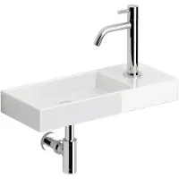 Clou Mini Wash Me fontein 45 cm met Freddo 2L, MiniSuk, plug chr.