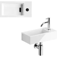 Clou Flush 3 fontein (wit ker.) InBe 2 kraan, sifon en afvoerplug