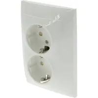 Q-Link S2 Contactdoos | 2-voudig | Randaarde | Polarwit - 66.082.50