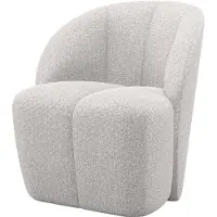 Woood Mojo Draaifauteuil - Bouclé - Ecru Melange - 75x68x77