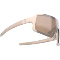 BBB Cycling Chester Narrow Fietsbril Heren en Dames - Sportbril Voor Smal Gezicht - Wielrenbril Met Grote Lens - Rubberen Pootjes - Mat Almond Amber - BSG-73