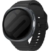 Strap-it Wave siliconen bandje met gespsluiting - geschikt voor Samsung Galaxy Watch 8 - 40mm / Galaxy Watch 8 - 44mm / Galaxy Watch 8 Classic (zwart)