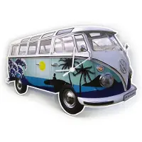 Brisa Wandklok Volkswagen T1 bus Bulli - Kleur - Surf Blauw