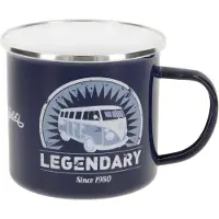 Brisa VW Collection - Volkswagen grote emaille koffie-thee-cappuccino-mok-Haferl mok voor Camping & Outdoor T1 Bulli Bus- motief (500 ml T1 Bulli Bus- motief/ kleurrijk)